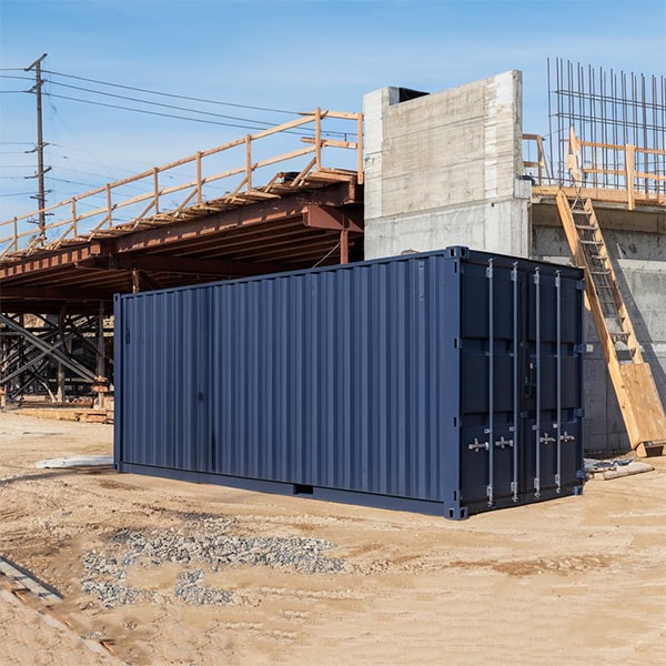 our construction site storage containers are designed to withstand harsh weather conditions
